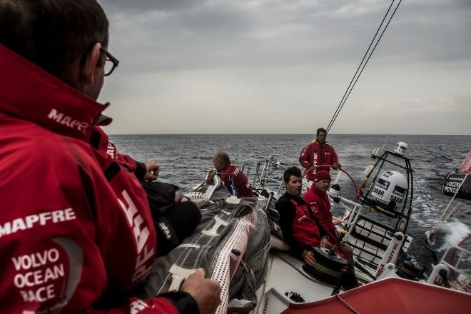 Onboard MAPFRE – Jean Luc Nelias thinking about tacking just before the wind shift - Leg 8 to Lorient – Volvo Ocean Race 2015 © Francisco Vignale/Mapfre/Volvo Ocean Race